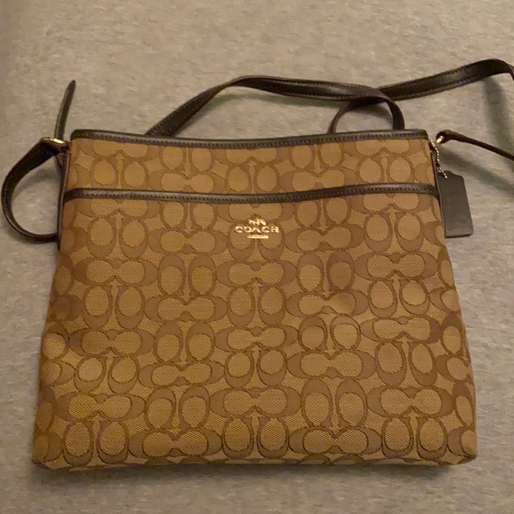 Coach canvas crossbody bag
